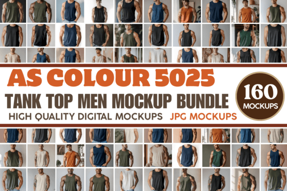 Download AS Colour 5025 Tank Top Mockup Bundle - Premium Resources