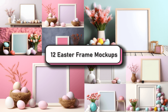 Download Easter Wall Art Frame Mockup Bundle - Frame mockup Collection