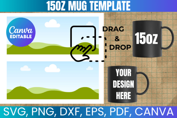 Download 15oz Mug Template, Mug SVG Cut File - Premium Resources