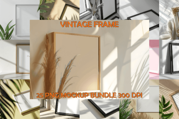 Download Vintage Frame Mockup Bundle - Frame mockup Collection